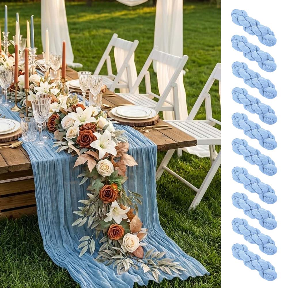 Christmas Table Runner - Set van 10 tafellopers van mousseline