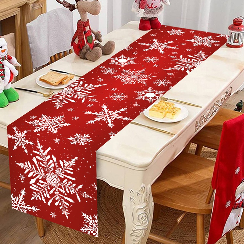 Christmas Table Runner - Vrolijk Kerstfeest Tafelloper Kerst Tafelkleed Kerstversiering