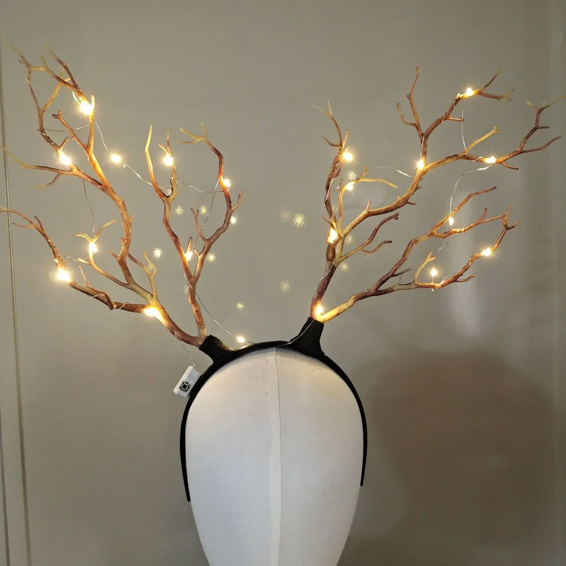Reindeer Antlers Headband - Vrouwen Meisjes Oplichten Gloeiende Rendiergeweien Hoofdband