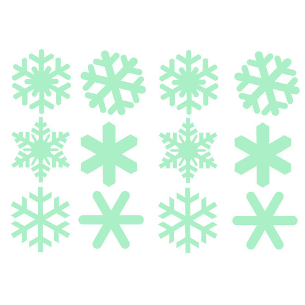 Snowflake Window Decal - 1Set Lichtgevende Kerst Sneeuwvlok Muursticker Glow-in-the-dark