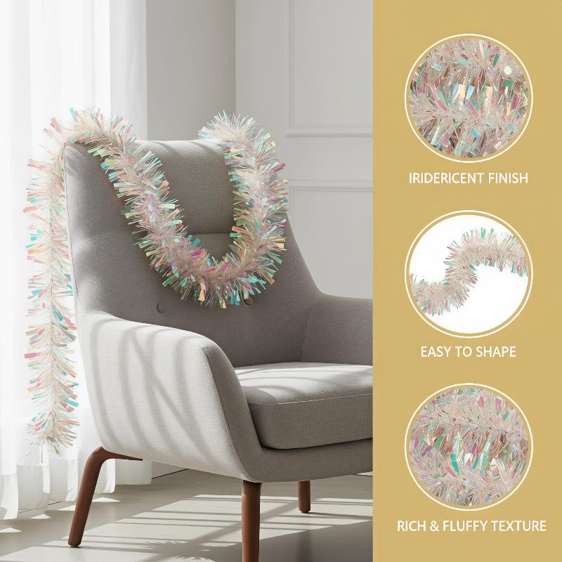 Lichtgroene iriserende hologra - Tinsel Garland Decoration recensie en prijs