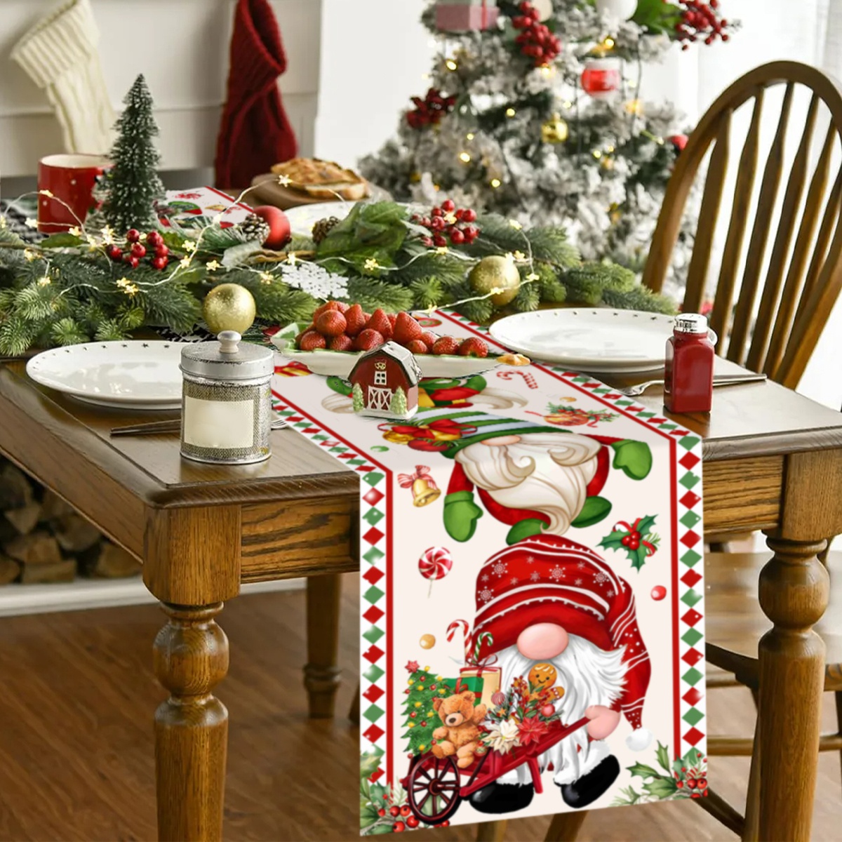Kerst Tafelloper Faceless Gnom - Christmas Table Runner recensie en prijs