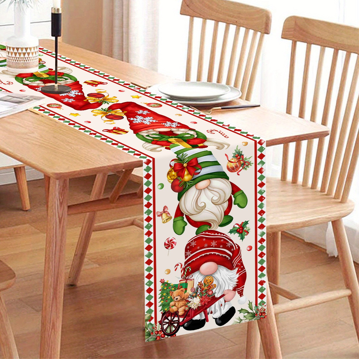 Kerst Tafelloper Faceless Gnom - Christmas Table Runner recensie en prijs