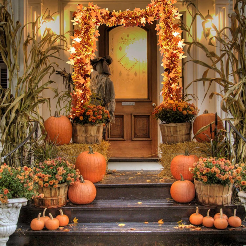 2 stuks Thanksgiving Herfst Es - Tinsel Garland Decoration recensie en prijs