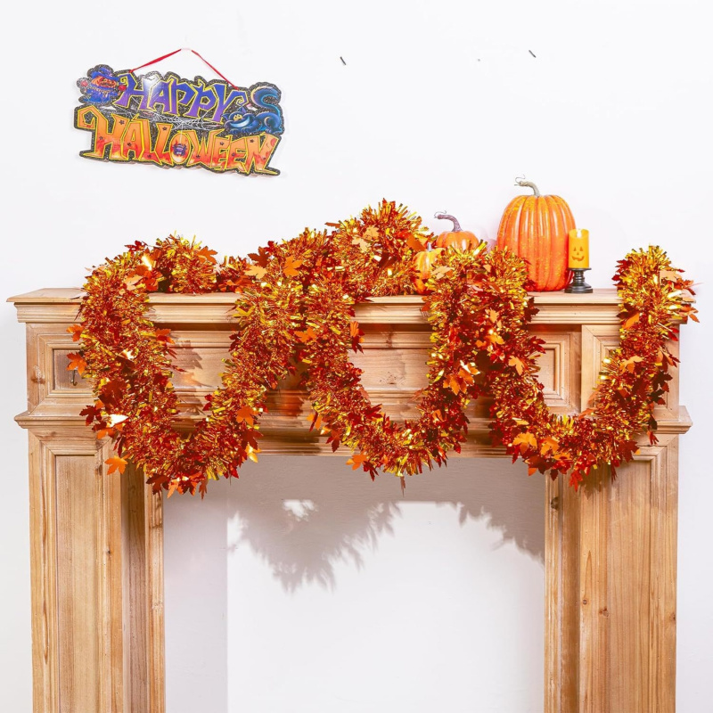 2 stuks Thanksgiving Herfst Es - Tinsel Garland Decoration recensie en prijs