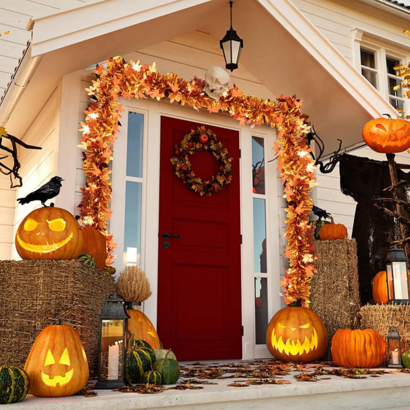 2 stuks Thanksgiving Herfst Es - Tinsel Garland Decoration recensie en prijs