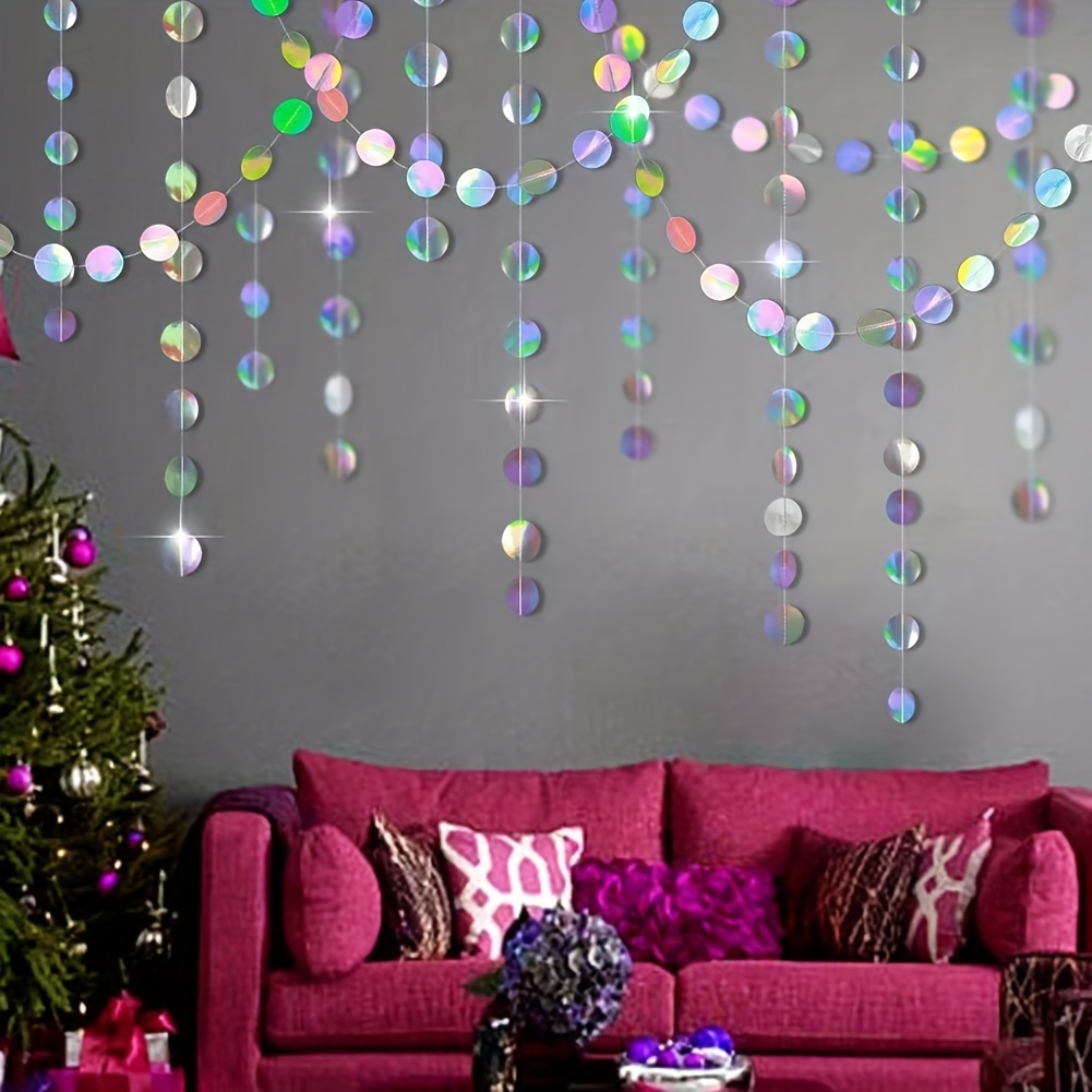 1pc Glinsterende Iriserende Ci - Tinsel Garland Decoration recensie en prijs