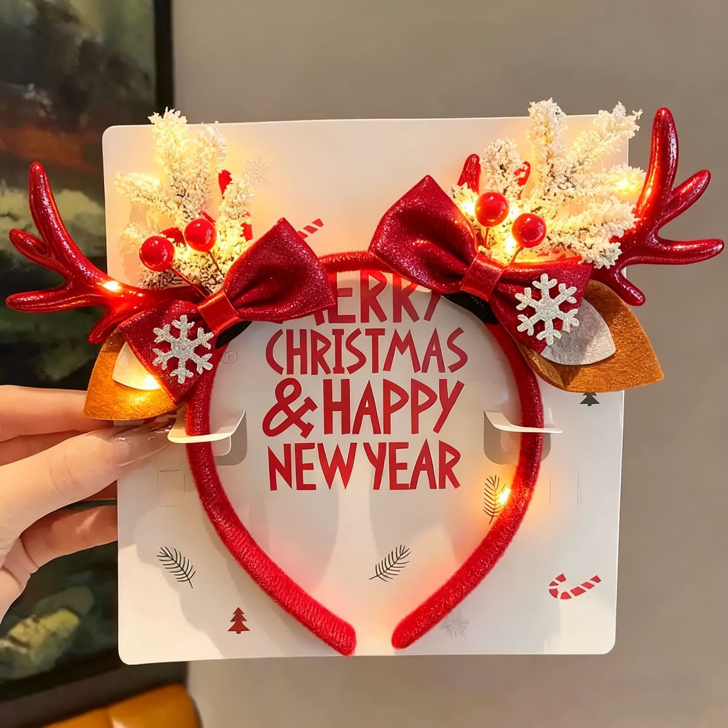 Kerst rendiergewei hoofdband m - Reindeer Antlers Headband recensie en prijs