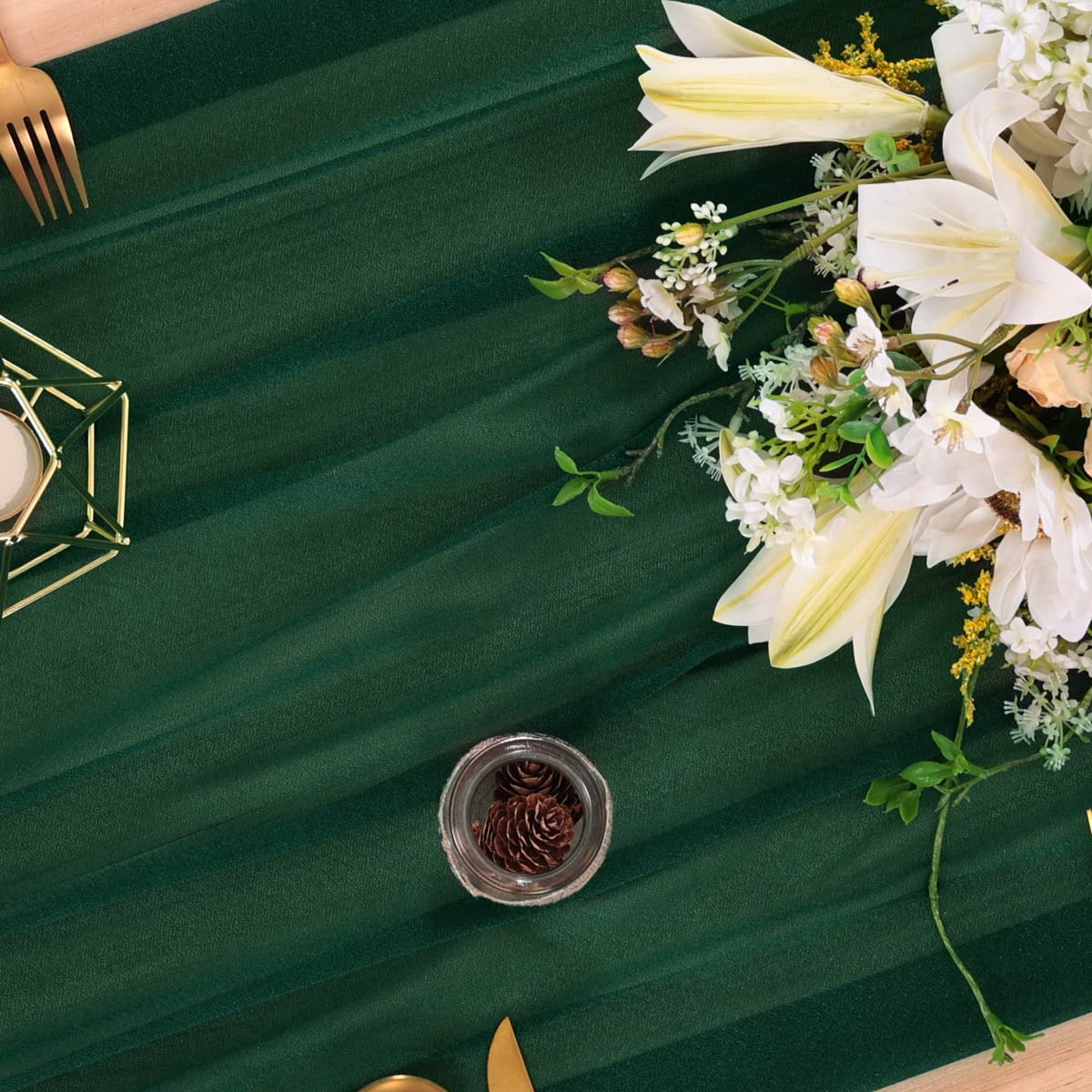 Chiffon tafelloper naakt pure  - Christmas Table Runner recensie en prijs