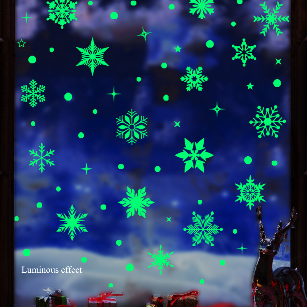 Kleurrijke lichtgevende sneeuw - Snowflake Window Decal recensie en prijs