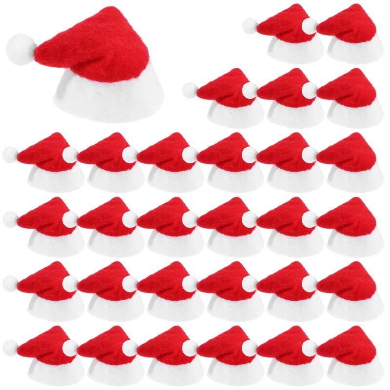NIEUW 30 STUKS Mini Kerstmutse - Santa Hat Plush recensie en prijs