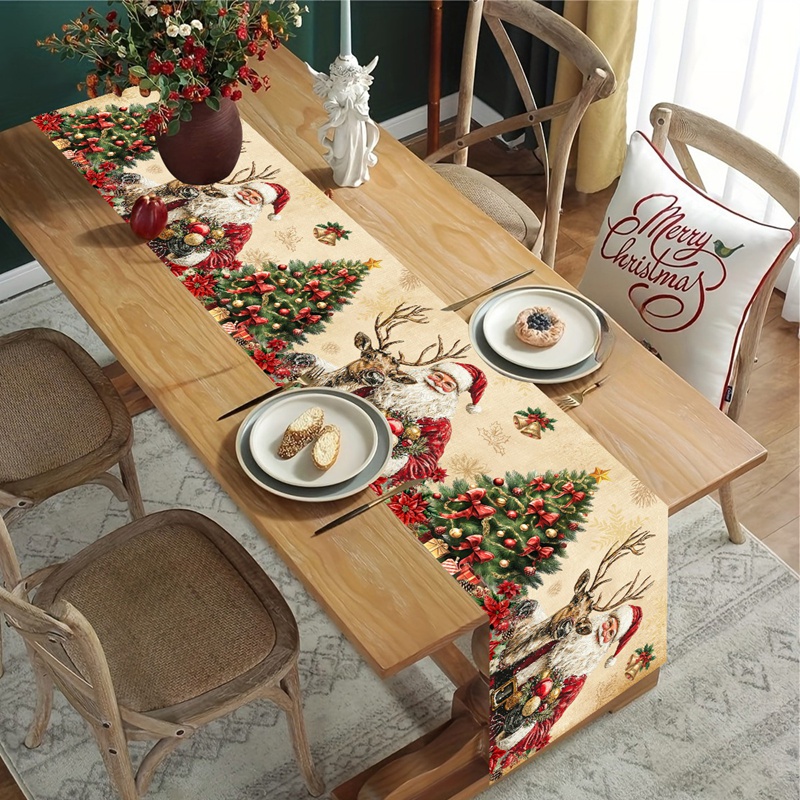 Vintage Kerst Tafelloper Retro - Christmas Table Runner recensie en prijs