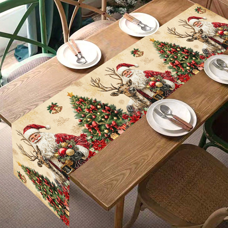 Vintage Kerst Tafelloper Retro - Christmas Table Runner recensie en prijs