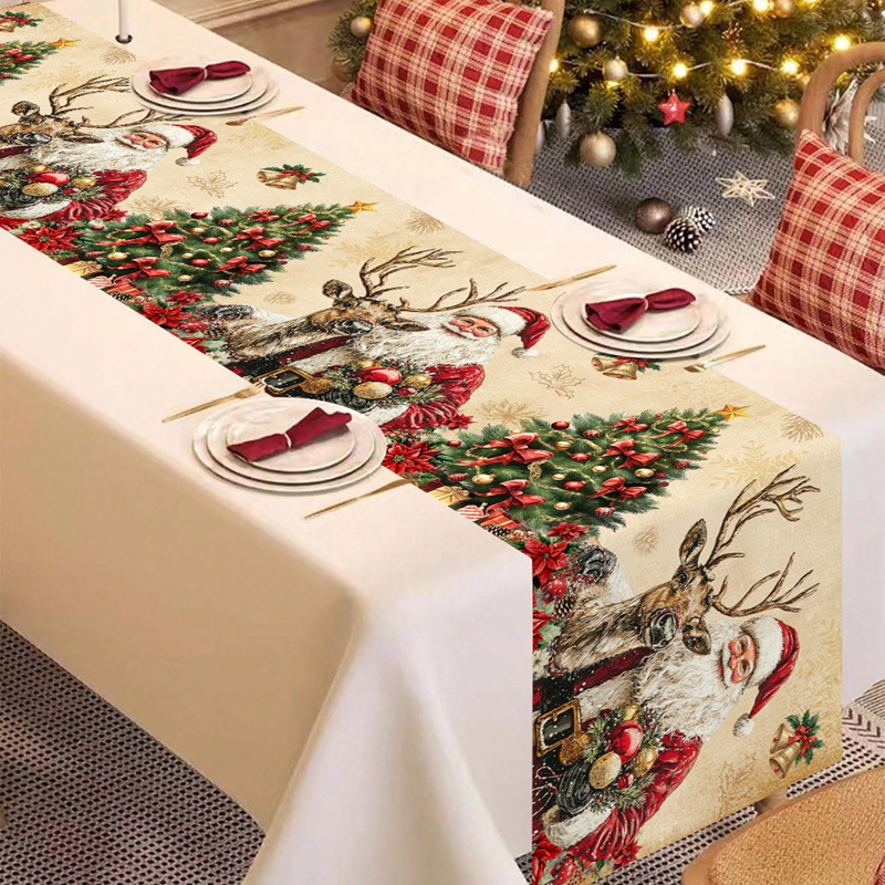 Vintage Kerst Tafelloper Retro - Christmas Table Runner recensie en prijs