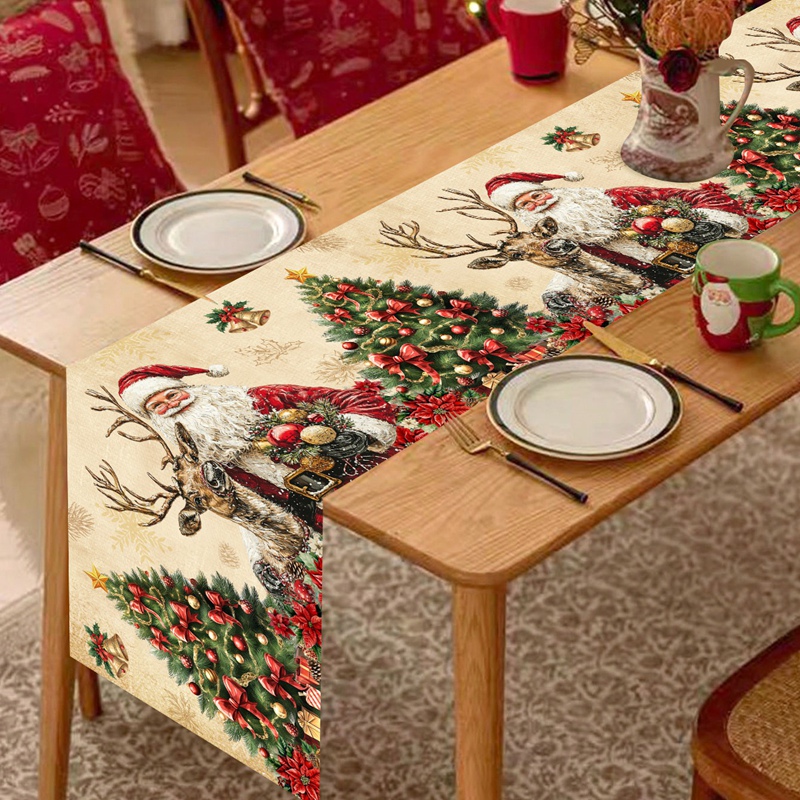 Vintage Kerst Tafelloper Retro - Christmas Table Runner recensie en prijs
