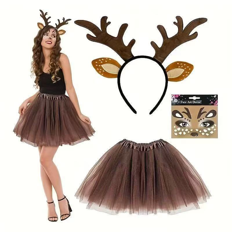 Rendierkostuumset met gewei-ho - Reindeer Antlers Headband recensie en prijs