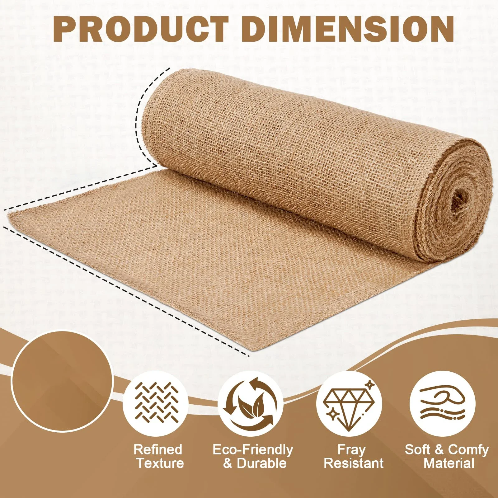 Nieuw ontwerp beige jute rol 3 - Christmas Table Runner recensie en prijs