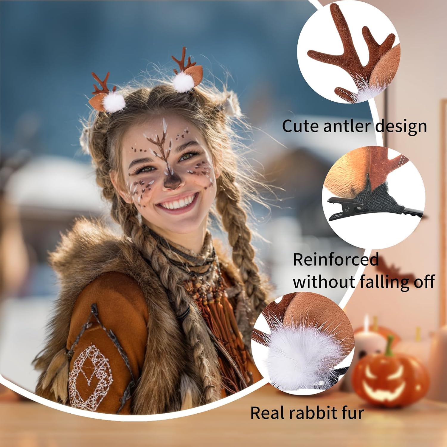 1/2Pairs Kleine Hertenoren Gew - Reindeer Antlers Headband recensie en prijs